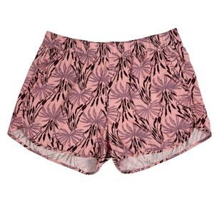 Madewell Pull On Shorts In Oasis Palms Print Women’s Small Pockets Elastic Waist